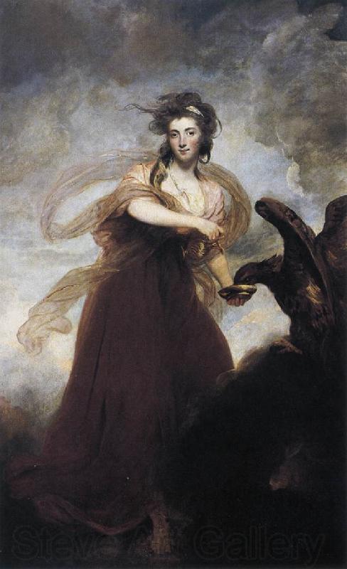 REYNOLDS, Sir Joshua Mrs. Musters as Hebe f Norge oil painting art